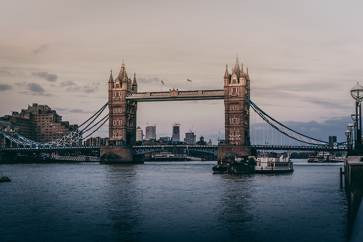 Beautiful shot of Tower Bridge in London